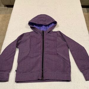 Athleta Kids Hoodie in Purple and Black Stripes